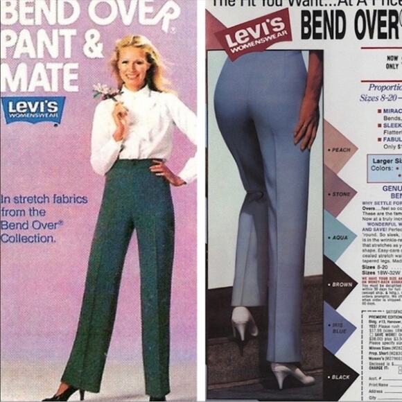 Levi's Vintage 80s High Rise Bend Over Straight Leg Pant Black 18 - Picture 2 of 9